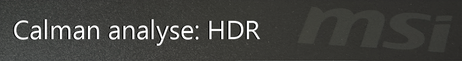 Calman analyse HDR