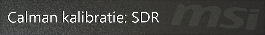 Calman kalibratie: SDR