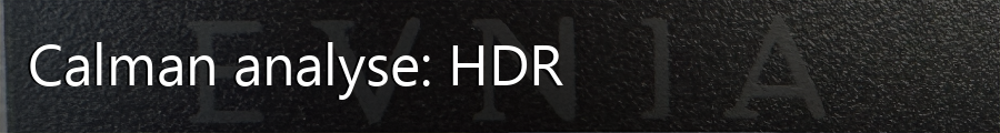 Calman analyse HDR