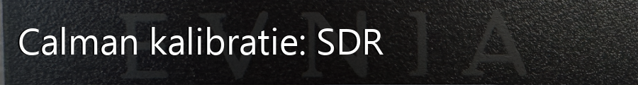 Calman kalibratie: SDR