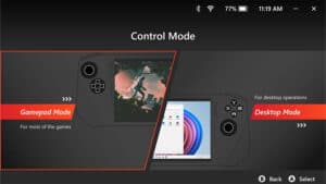 MSI Claw A1M - Control Mode