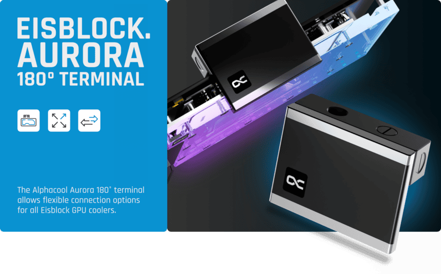 Alphacool Eisblock Aurora 180° Terminal